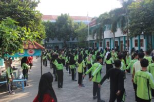 kegiatan senam bersama aksi bergizi